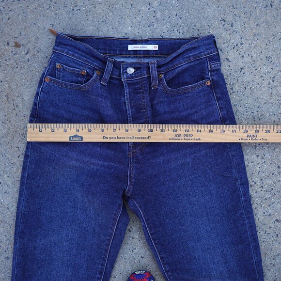 Levi's Wedgie Straight Jeans W29 L28 High Rise Button Fly Best Selling Fit - Picture 7 of 12